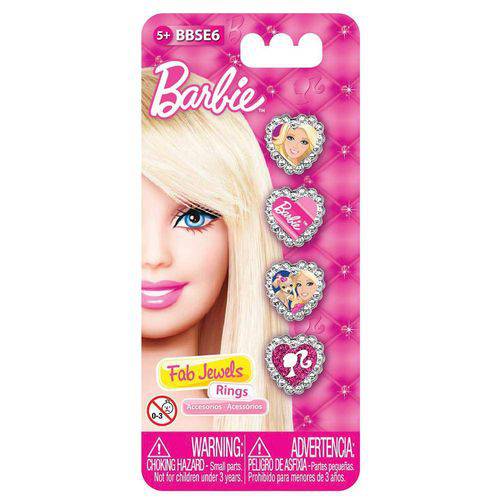 Kit de Acessórios 4 Anéis Barbie - Intek