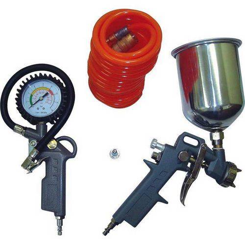 Kit de Acessórios para Compressor Motomil Man com Pistola, Mangueira, Calibrador, Bico
