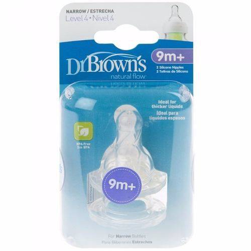 Kit de Bico Mamadeira Fase 4 Dr Browns Classic 9m+ 2 Unid.