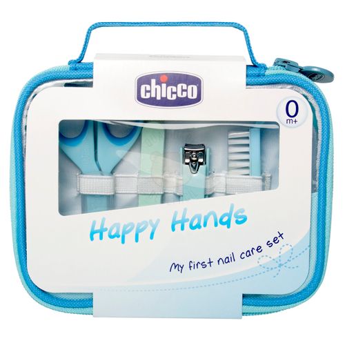 Kit de Cuidados Happy Hands com Estojo Azul (0m+) - Chicco CH5192 KIT MANICURE AZUL