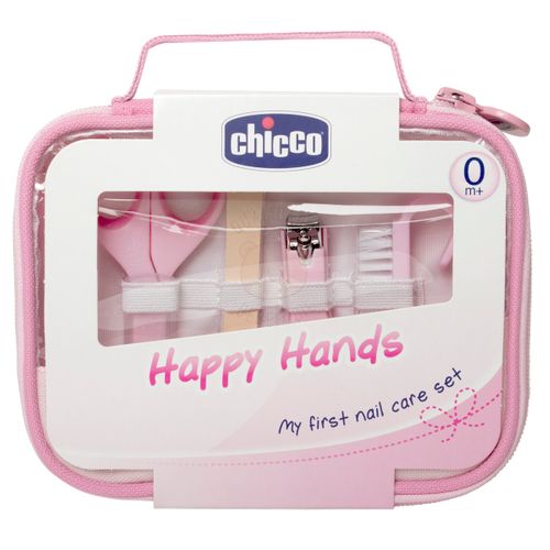 Kit de Cuidados Happy Hands com Estojo Rosa (0m+) - Chicco CH5193 KIT MANICURE ROSA