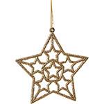 Kit de Enfeite para Árvore de Natal 9 Estrelas Douradas 10cm - Or Christmas