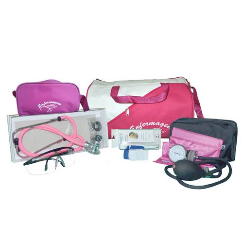 Kit de Enfermagem C/ Bolsa Pink - Aparelho Pink e Nec. Pink