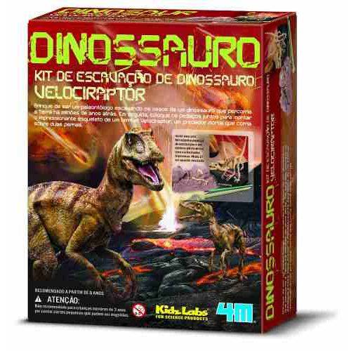 Kit de Escavação - Velociraptor - 4m - Brinquedo Educativo