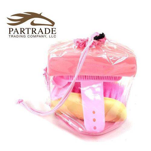 Kit de Higiene e Limpeza para Cavalos Importado Partrade Multicolor Rosa