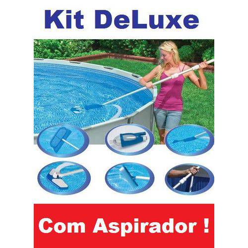 Kit de Limpeza Intex DELUXE com Aspirador Peneira Escova Cabo #28003