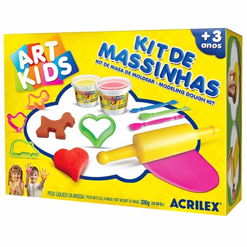 Kit de Massinha de Modelar 300g Art Kids Acrilex 1028344