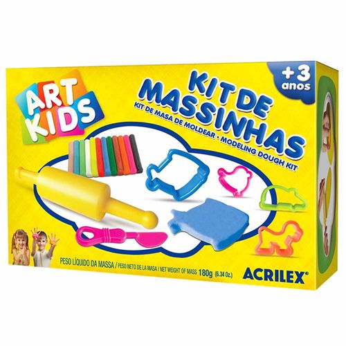 Kit de Massinha de Modelar 180g Art Kids Acrilex 1028343