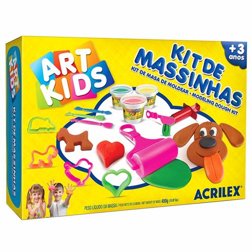 Kit de Massinha de Modelar 450g Art Kids Acrilex 1026342