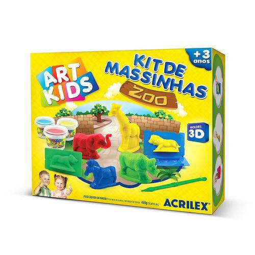 Kit de Massinha Zoo Art Kids - 3D