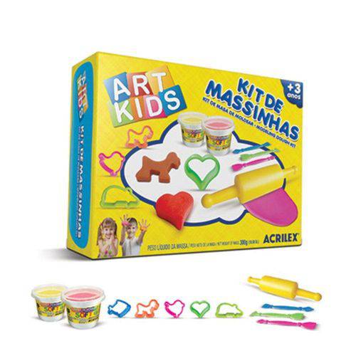 Kit de Massinhas de Modelar Acrilex Ref 40003 Art Kids 300g