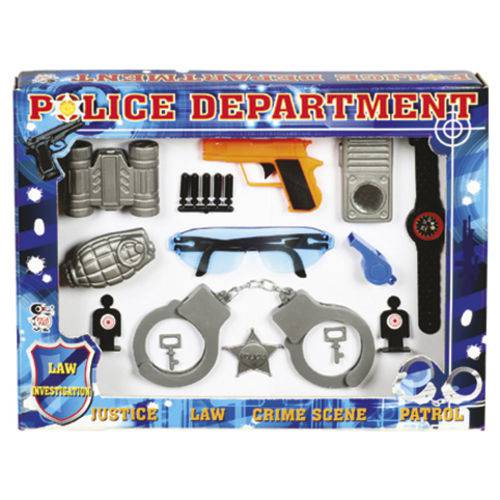Kit de Polícia Infantil 18 Peças Pica Pau