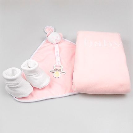 Kit de Presente Baby Urso - Rosa - Zip Toys