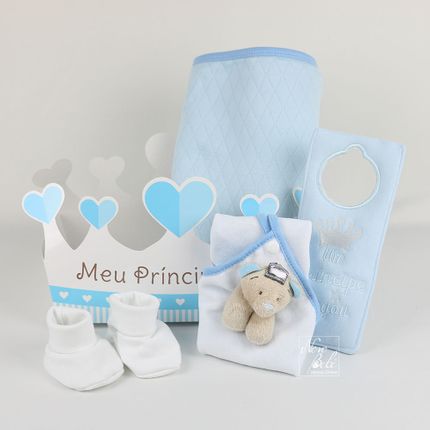 Kit de Presente Meu Príncipe 4 Peças - Azul - Zip Toys