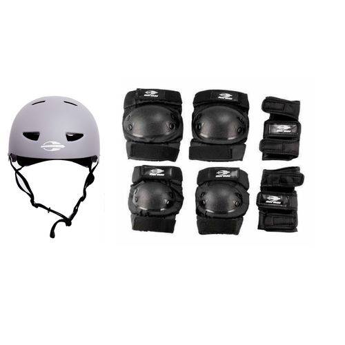 Kit de Proteção Completo e Capacete Mormaii Skate Bike Patins