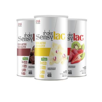Kit de Shakes Sem Lactose Sensylac da Chá Mais