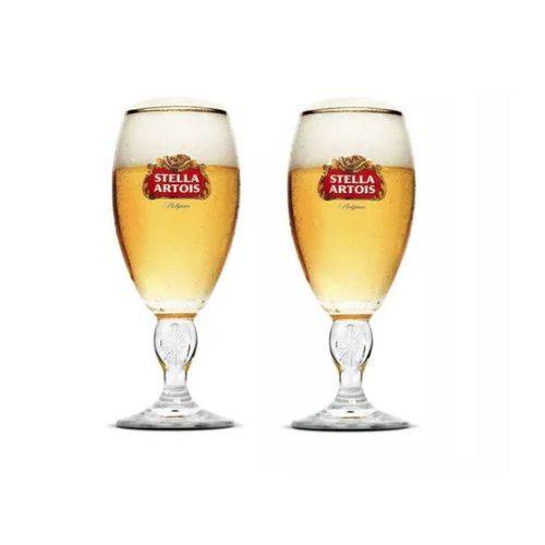 KIT de 2 Taça Stella Artois Cálice Litografada Cerveja 250ml