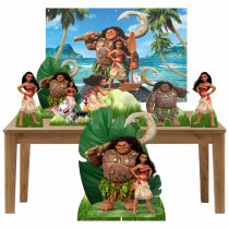 Kit Decoração de Festa Totem Display - 7pçs+painel - Moana