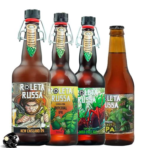 Kit Degustação 4 Cerveja Artesanal Roleta Russa
