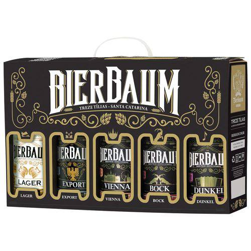 Kit Degustador de Cervejas Bierbaum Maleta com 5 Estilos Lager, Export, Vienna, Bock e Dunkel