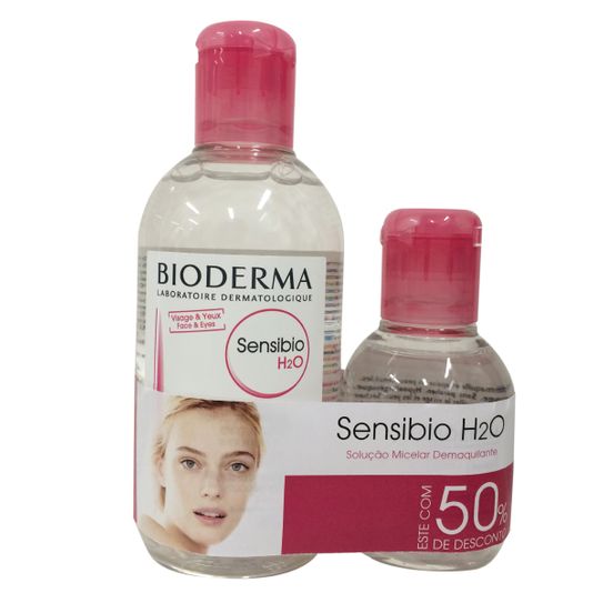 Kit Demaquilante Bioderma Sensibio H2o 250ml + Demaquilante Bioderma Sensibio H2o Preço Especial
