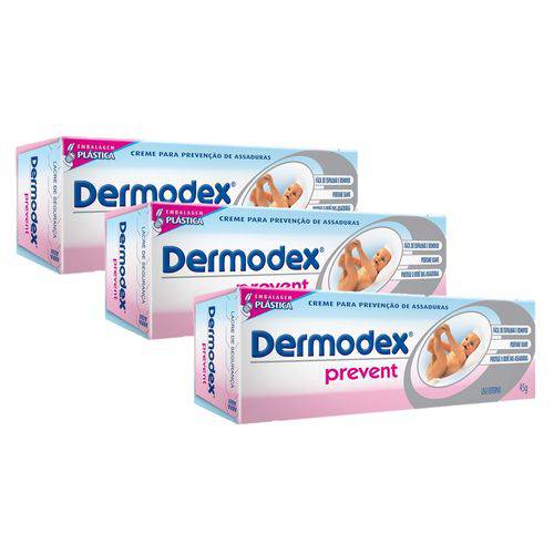 Kit Dermodex Prevent Prevenção de Assaduras 45g com 3 Unidades
