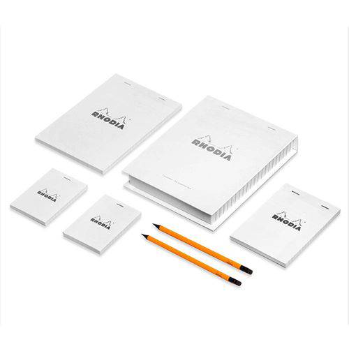 KIT Desenho Sketchbook RHODIA Essential Box 6 Peças White
