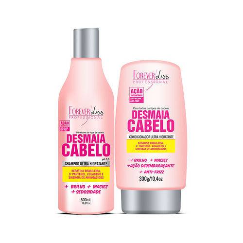 Kit Desmaia Cabelo Forever Liss Shampoo 500ml e Condicionador Ultra Hidratante 300g