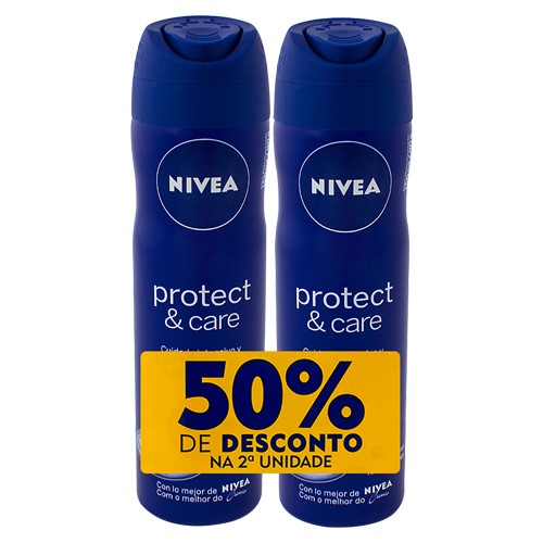 Kit Desodorante Aerosol Nivea Protect & Care 150ml 2 Unidades