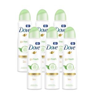 Kit Desodorante Aerossol Dove Go Fresh Pepino 150ml 6 Unidades