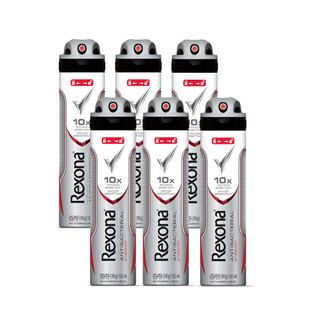 Kit Desodorante Aerossol Rexona Antibacteriano 150ml 6 Unidades