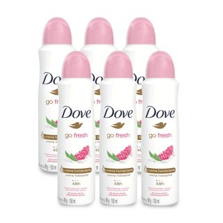 Kit Desodorante Antitranspirante Aerossol Dove Go Fresh Romã e Verbena 150ml Leve 6 Pague 4