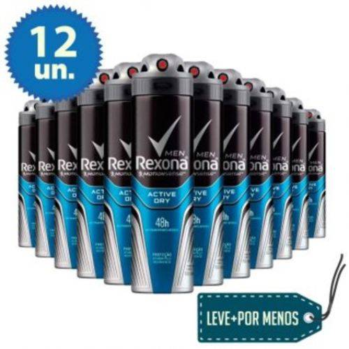 Kit Desodorante Antitranspirante Rexona Men Active Aerosol 12 X 150mL