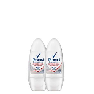 Kit Desodorante Antitranspirante Roll-on Rexona Women Antibacteriano 2x50ml
