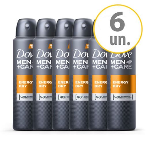 Kit Desodorante Dove Men Care Energy Dry Aerosol 6 Un
