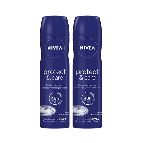 Kit Desodorante Nivea Aerosol C/50% Desc.na 2ª Un.Feminino Protect & Care