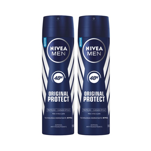 Kit Desodorante Nivea Aerosol C/50% Desc.na 2ª Un.Masculino Original Protect
