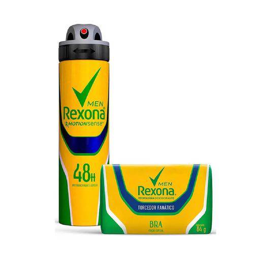 Kit Desodorante Rexona Men Torcedor + Sabonete Torcedor