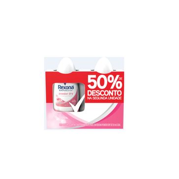 Kit Desodorante Rexona Roll On Powder 50ml com 50% de Desconto no Segundo