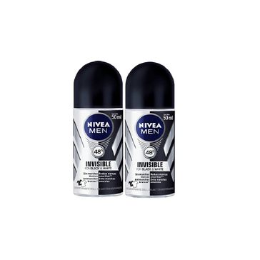 Kit Desodorante Roll On Nivea Men Invisible For Black & White 1 Unidade