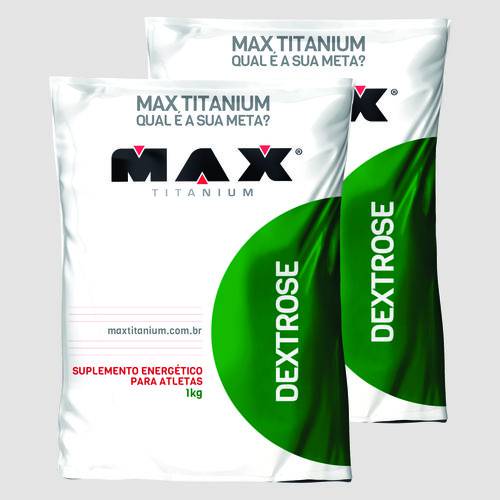 KIT 2 DEXTROSE 1 Kg - MAX TITANIUM - Hipercalórico - Massa Muscular