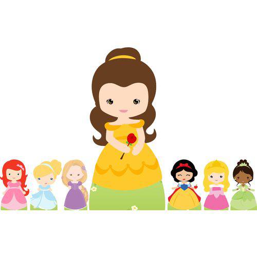 Kit Display de Chão Princesas Cute 7 Peças