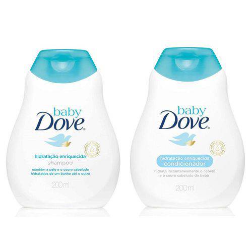 Kit Dove Baby Hidratação Enriquecida Shampoo 200ml + Condicionador 200ml