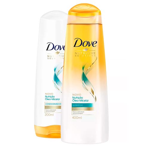 Kit Dove Nutrição Óleo Micelar Shampoo 400ml + Condicionador 200ml