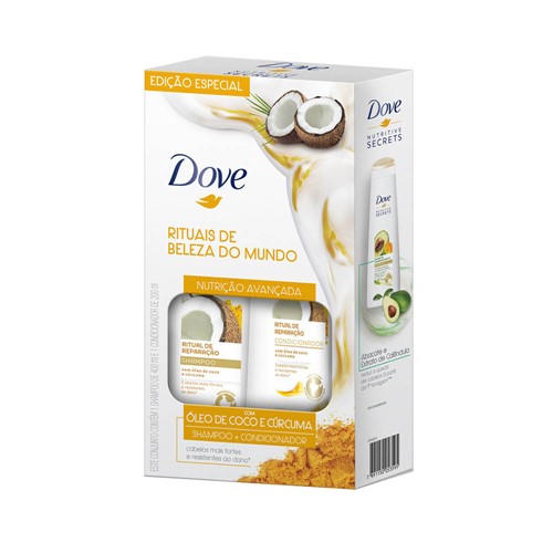 Kit Dove Ritual Reparação de Danos Shampoo 400ml+Condicionador 200ml