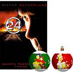 Kit DVD 24 Horas: 4ª Temporada (6 DVDs) + Bola de Natal Personalizada Simpsons (2 Unidades)