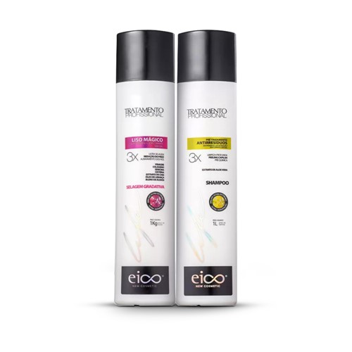Kit Eico Selagem Gradativa 1000g + Shampoo Antirresiduos 1000ml