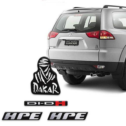 Kit Emblemas Mitsubishi Pajero Dakar Hpe Di-dh 2014 Resinado