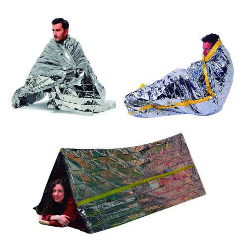 Kit Emergência: Barraca de Emergência Guepardo Ag0300 + Saco de Dormir Ag0200 + Cobertor Ag0100