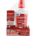 Kit Enxaguante Bucal Luminous White 500ml + Creme Dental Luminous Whit 70g